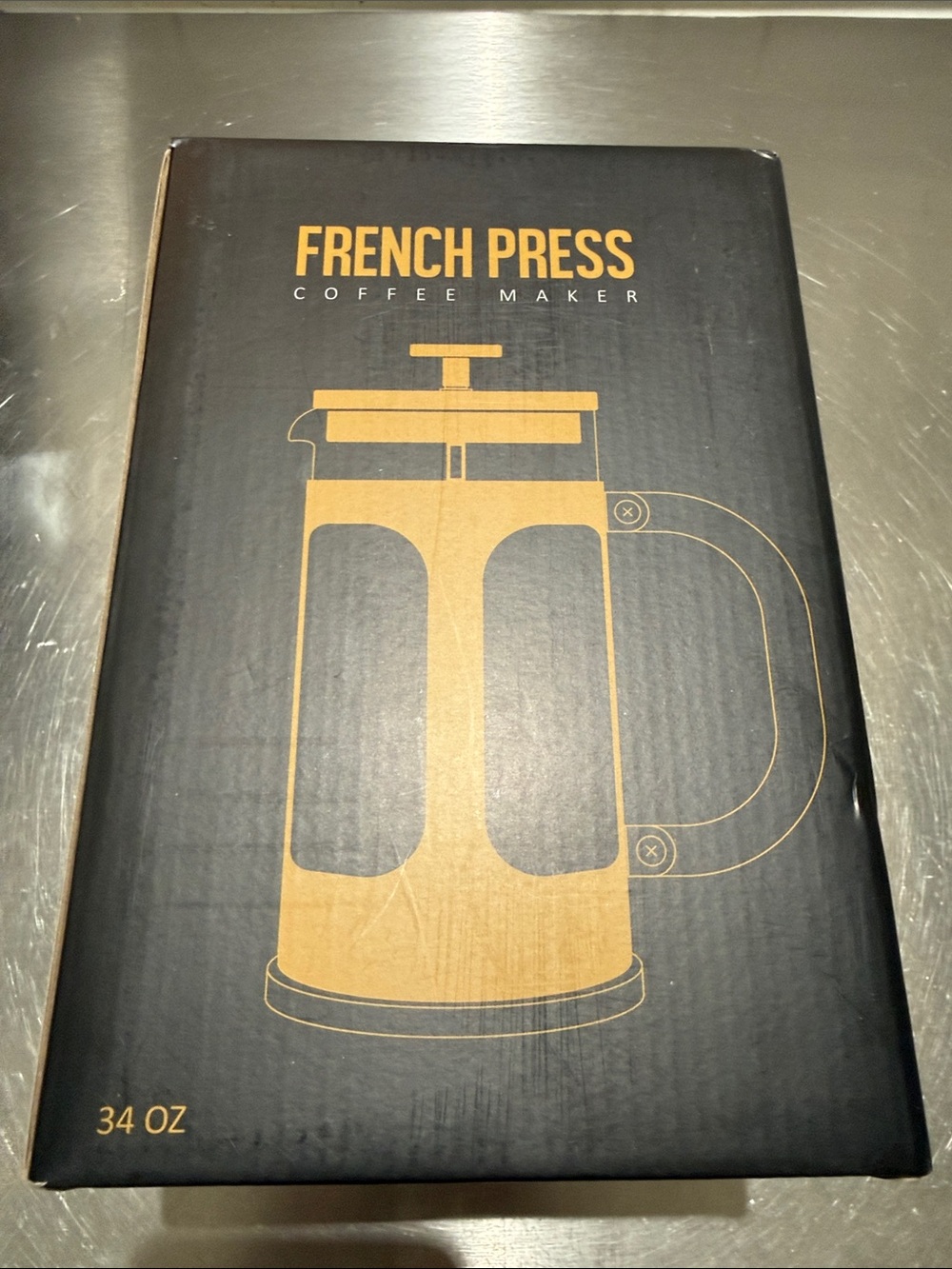 French Press Coffee Maker - dark pewter